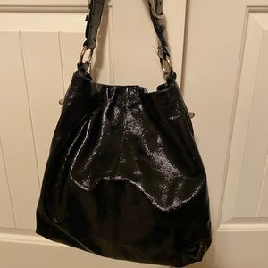 Coach Peyton Black Patent Leather HoboShoulder Bag